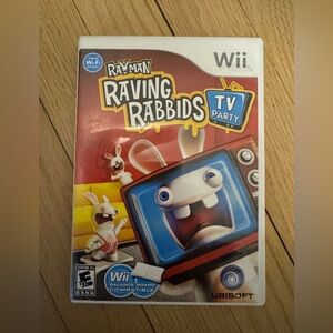 Nintendo Wii Rayman Raving Rabbids TV Party Video Game Excellent Condition